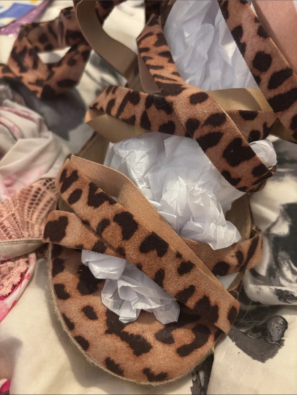 Torrid 10.5 W Leopard Print Lace-Up Espadrille Wedges - Women